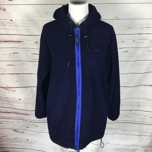 Womens Vintage L.L. Bean Blue Fleece Zip Up Jacket